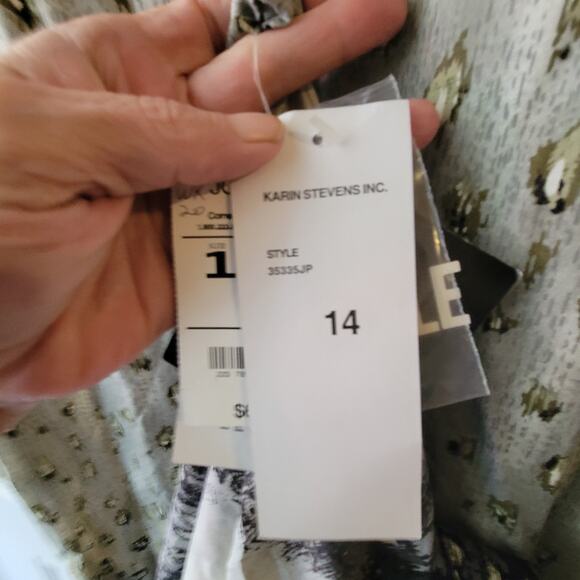 Vintage Safari Boho Set 🦒 Karin Stevens NWT Size 14 Two Piece Maxi Skirt +... - Picture 6 of 10